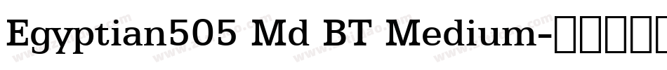 Egyptian505 Md BT Medium字体转换